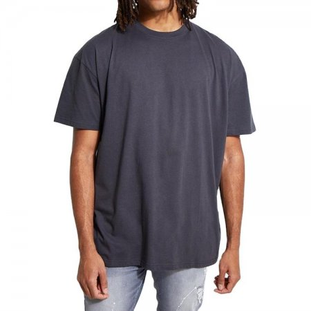 カスタムメンズ高品質クルーネック Tシャツ 100% オーガニックコットン高級ドロップショルダー Tシャツ男性用